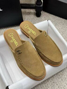 Chanel Camel Suede Loafer Mules | Size 38, The Only Work Shoe You’ll Ever Need